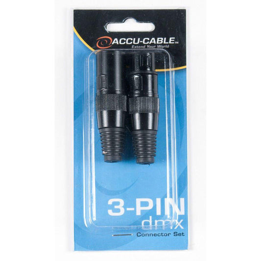 Accu-Cable 3-Pin DMX Connector Set – ACXLR3PSET