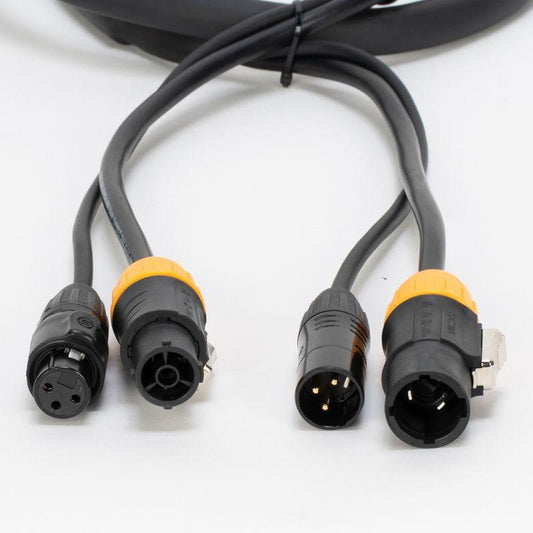 Accu-Cable 12ft IP65 3-Pin DMX + Locking Power Cable - AC3PTRUE12